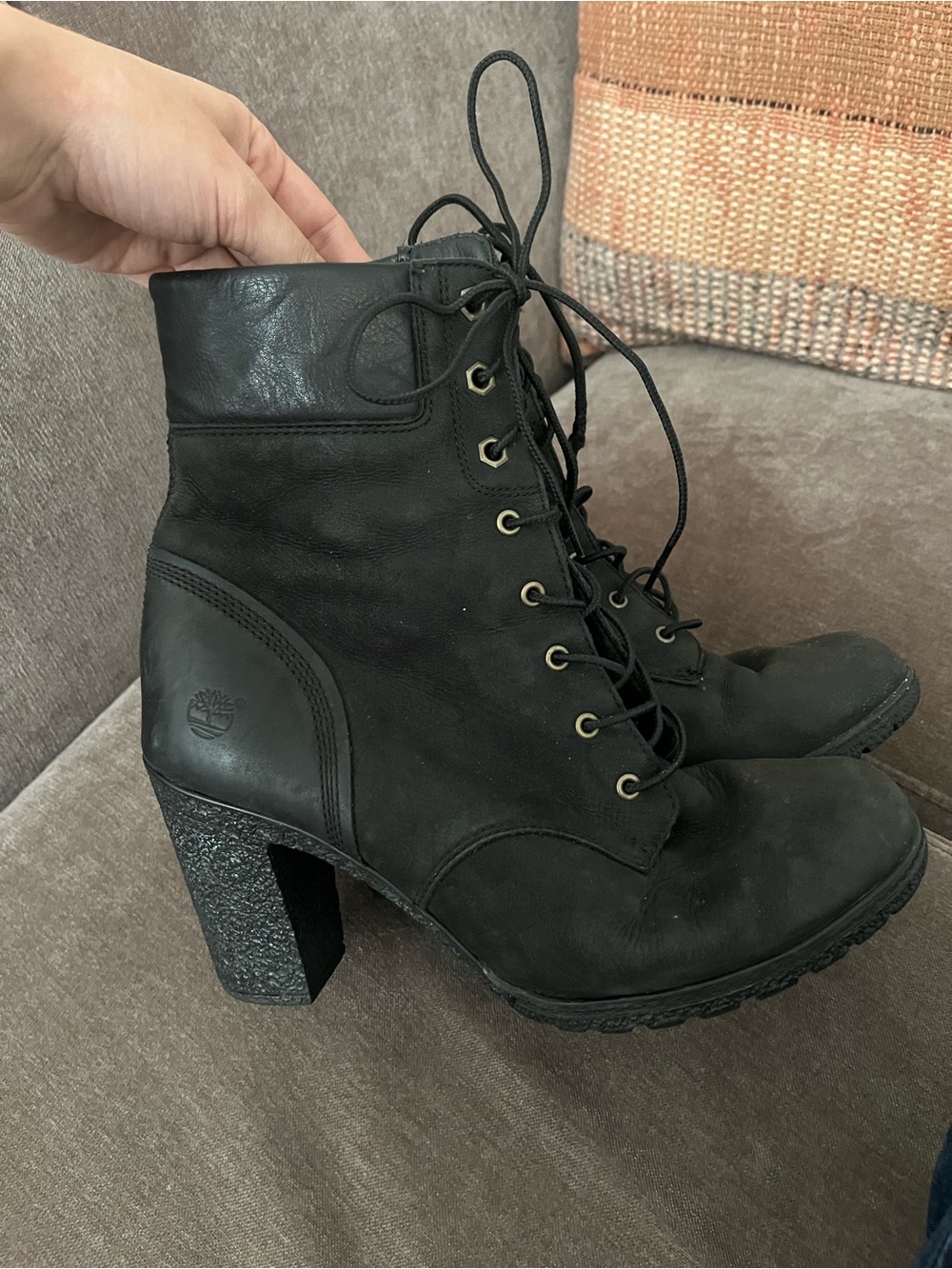 Timberland Glancy black lace up ankle boots
